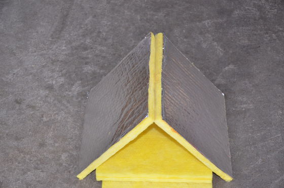 Fiber Glass Wool Board , Yellow Glasswool Mechanical Board Insulation